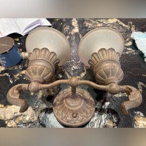 Elegant Brown Wall Sconce double Light Fixture